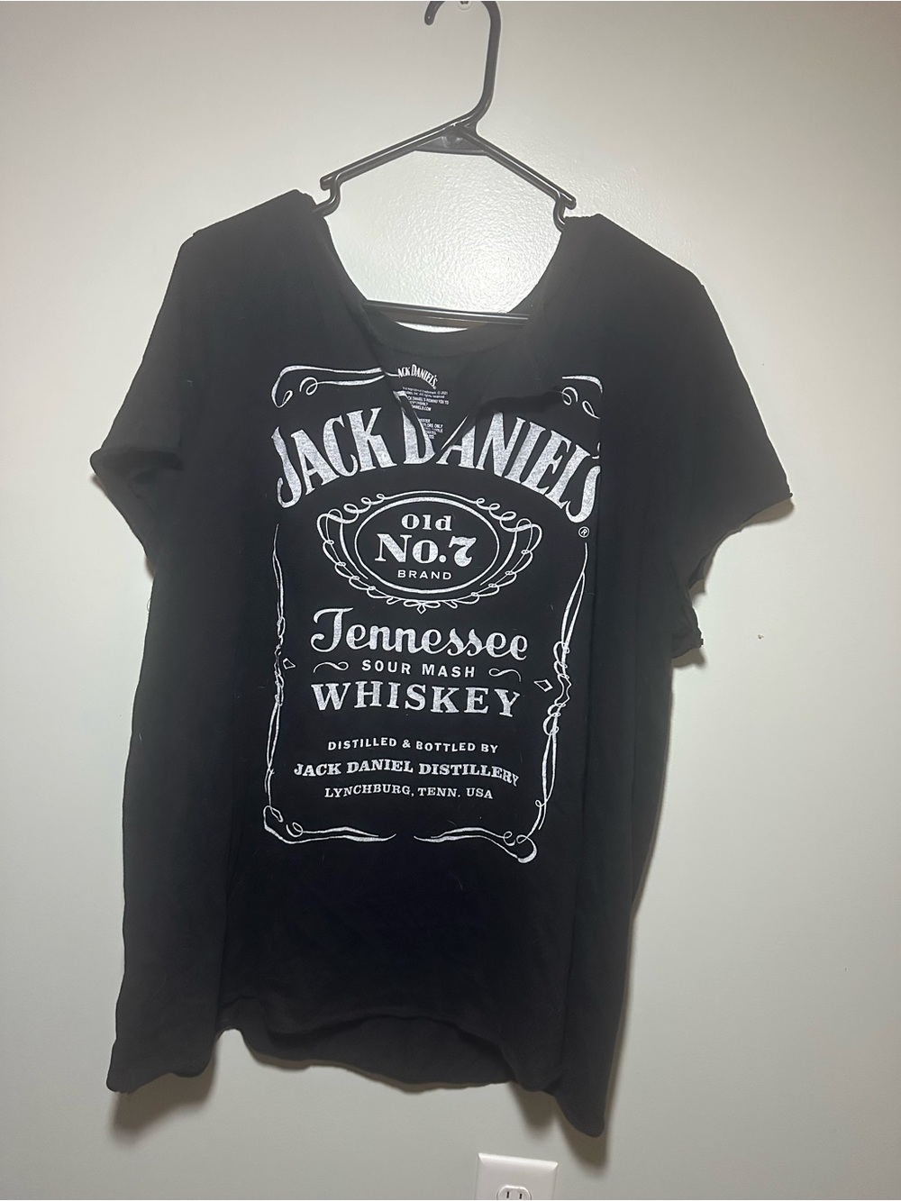Jack Daniels Graphic Tee Size 4 Black Whiskey Logo T-Shirt Casual